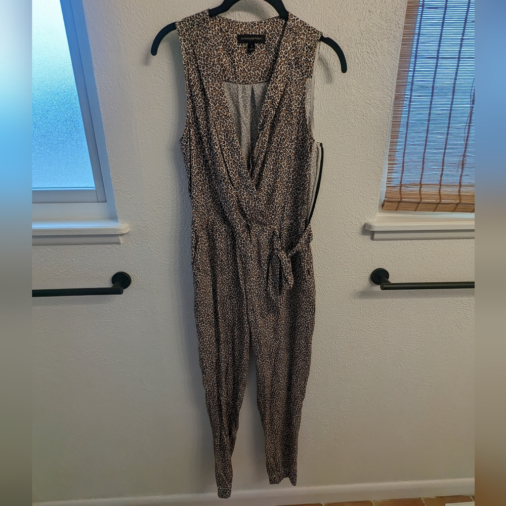 Banana Republic cheetah print jumpsuit